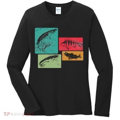 For Anglers Good Catch Perch Pike Trout Women's Long Sleeve Shirt