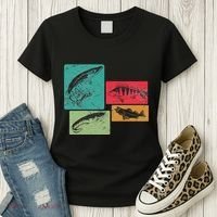 For Anglers Good Catch Perch Pike Trout Women's T-Shirt thumb 3