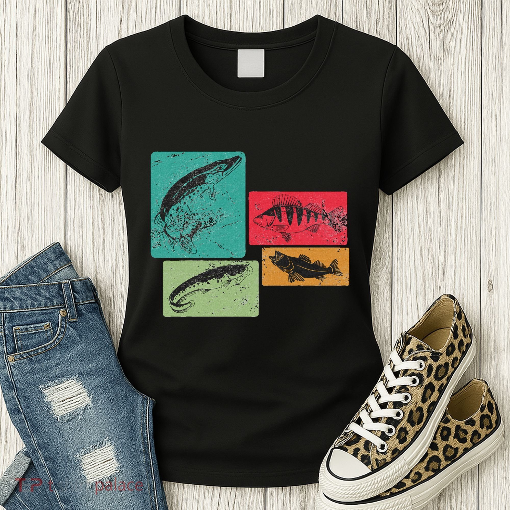 For Anglers Good Catch Perch Pike Trout Women's T-Shirt