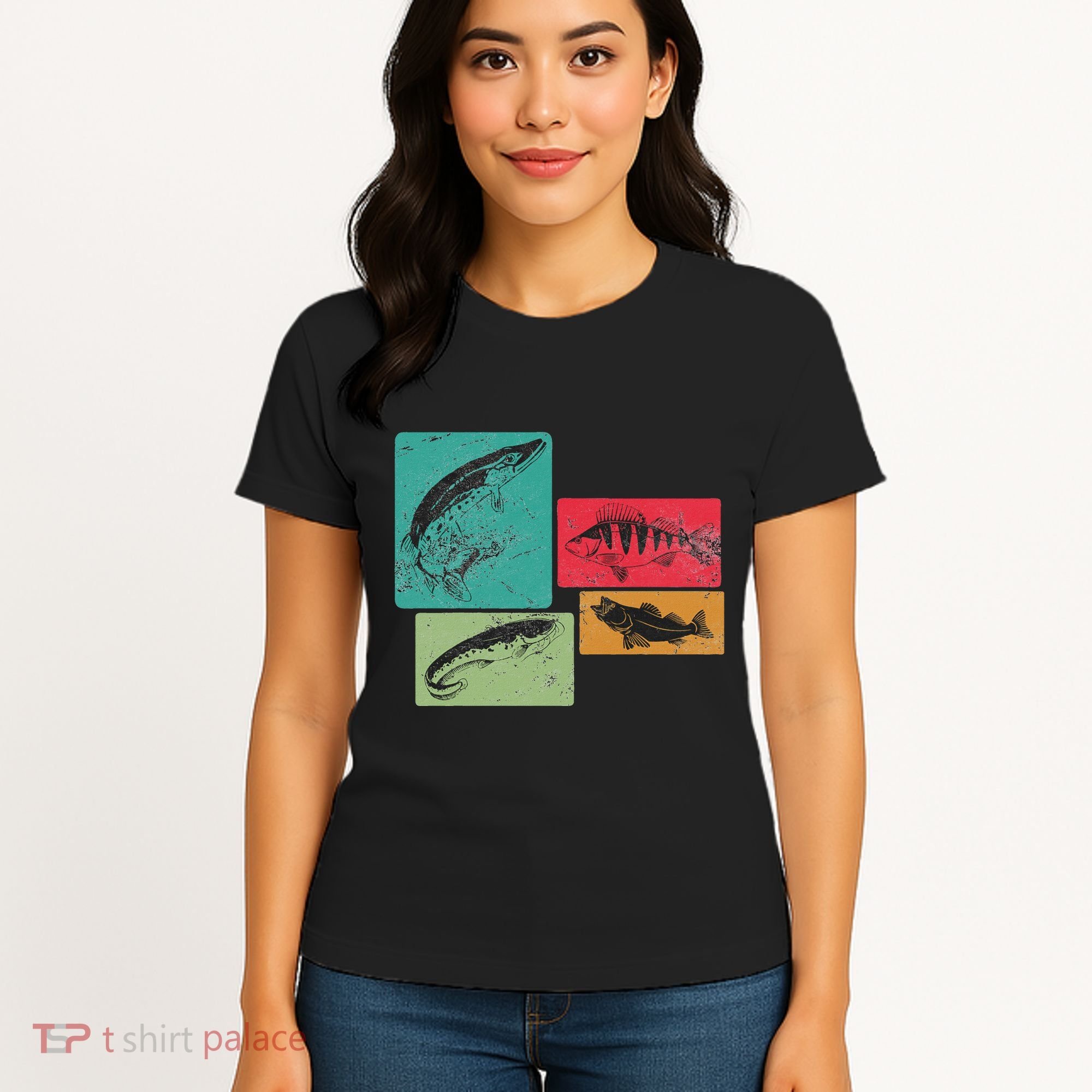 For Anglers Good Catch Perch Pike Trout Women's T-Shirt