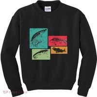 For Anglers Good Catch Perch Pike Trout Kids Sweatshirt thumb 0