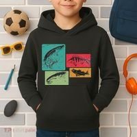 For Anglers Good Catch Perch Pike Trout Kids Hoodie thumb 2