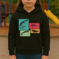 For Anglers Good Catch Perch Pike Trout Kids Hoodie thumb 3