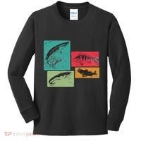 For Anglers Good Catch Perch Pike Trout Kids Long Sleeve Shirt thumb 0