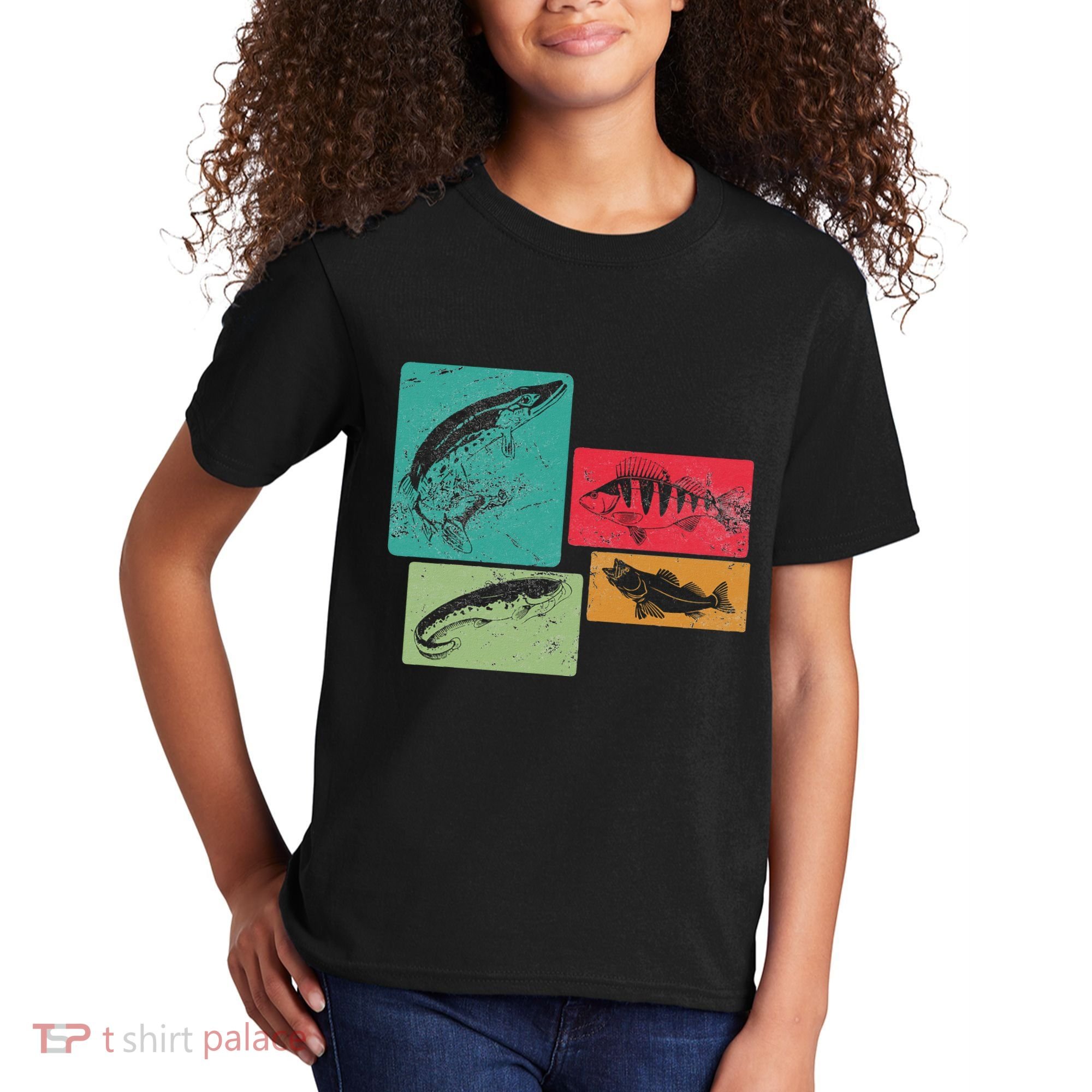 For Anglers Good Catch Perch Pike Trout Kids T-Shirt