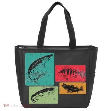 For Anglers Good Catch Perch Pike Trout Tote Bag