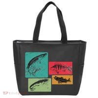For Anglers Good Catch Perch Pike Trout Tote Bag thumb 0