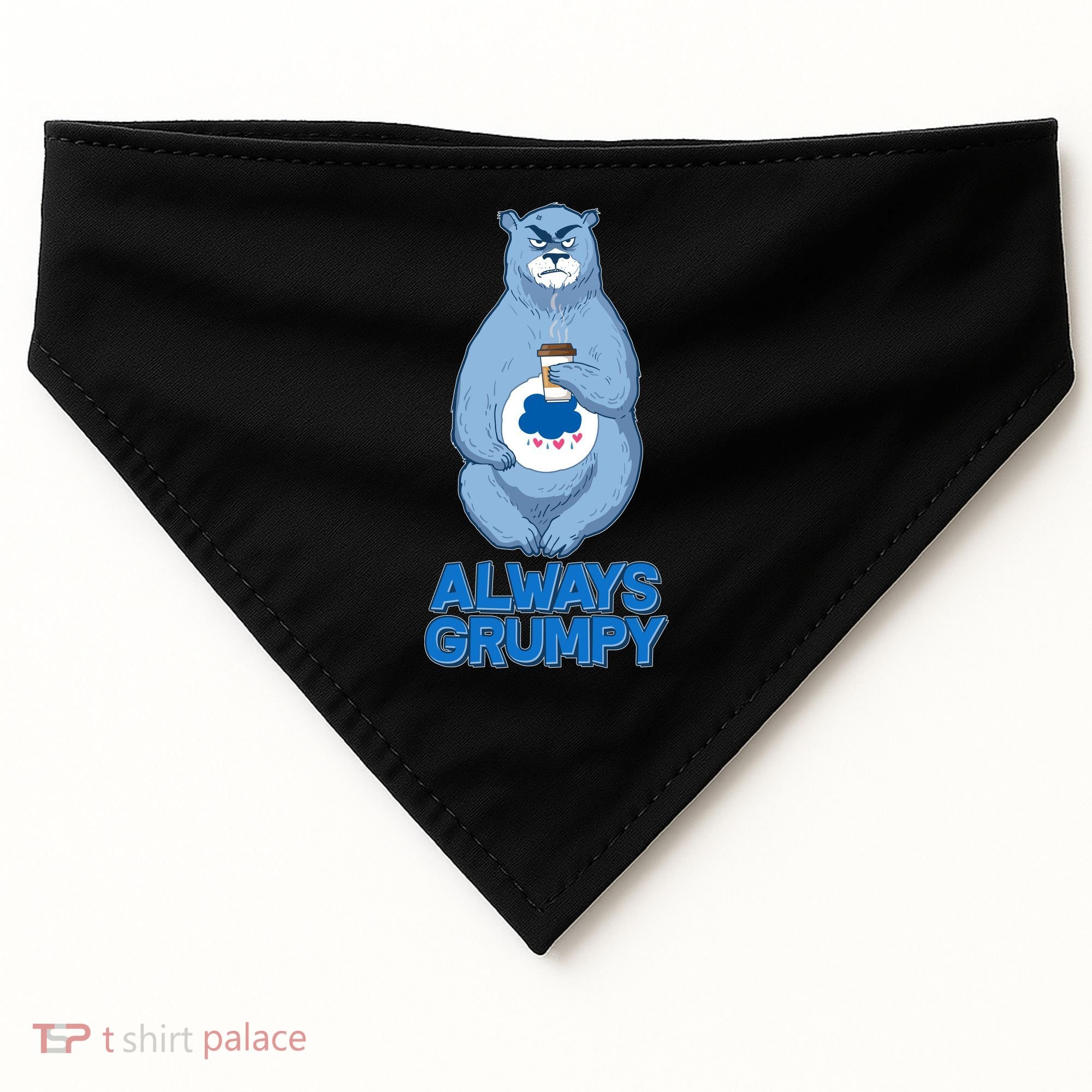Funny Always Gumpy Bear USA-Made Doggie Bandana