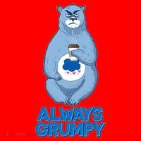Funny Always Gumpy Bear Santa Hat thumb 1
