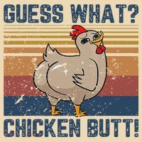Funny Animal Guess What Chicken Butt Cute Chickens Buffs Tote Bag thumb 4