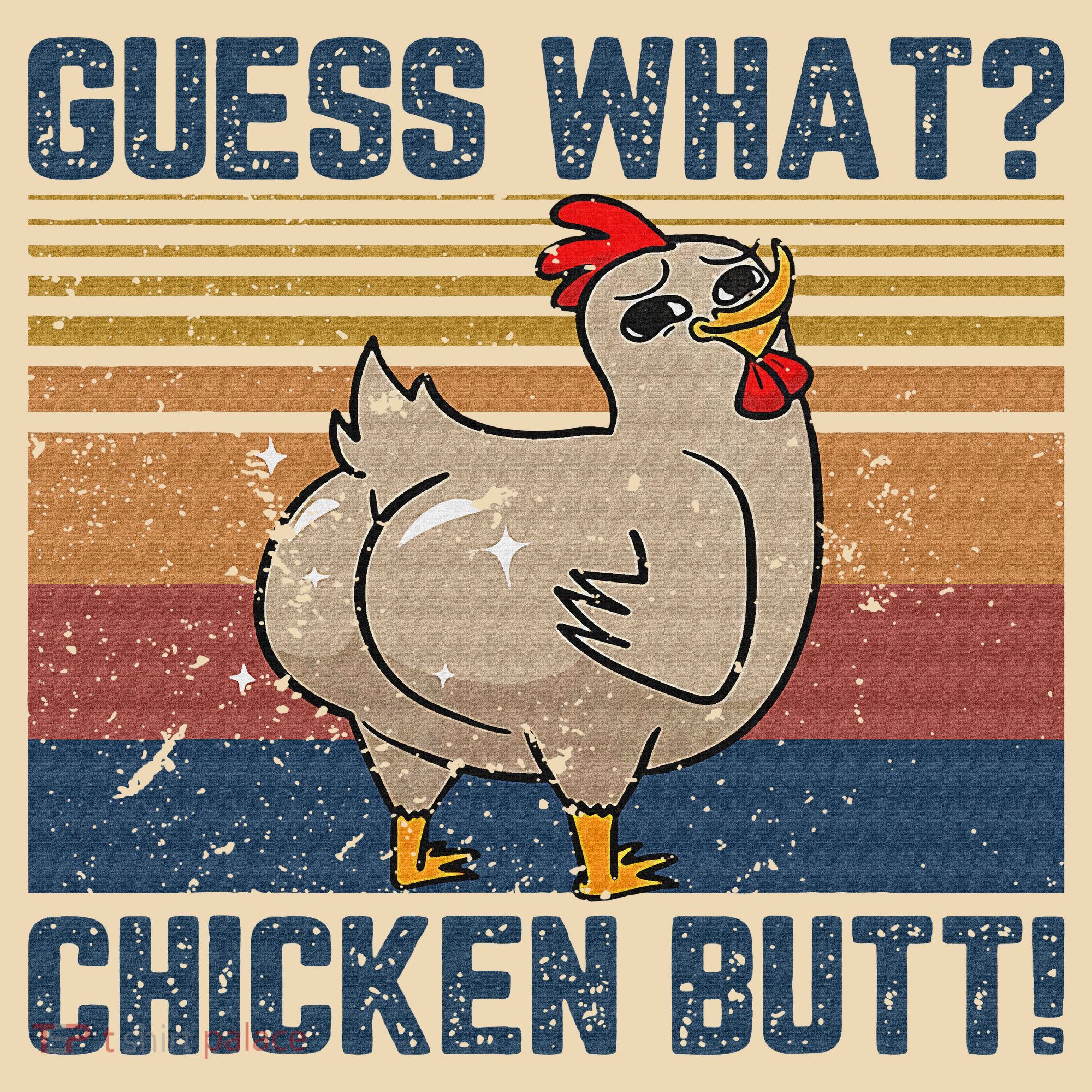 Funny Animal Guess What Chicken Butt Cute Chickens Buffs Tote Bag