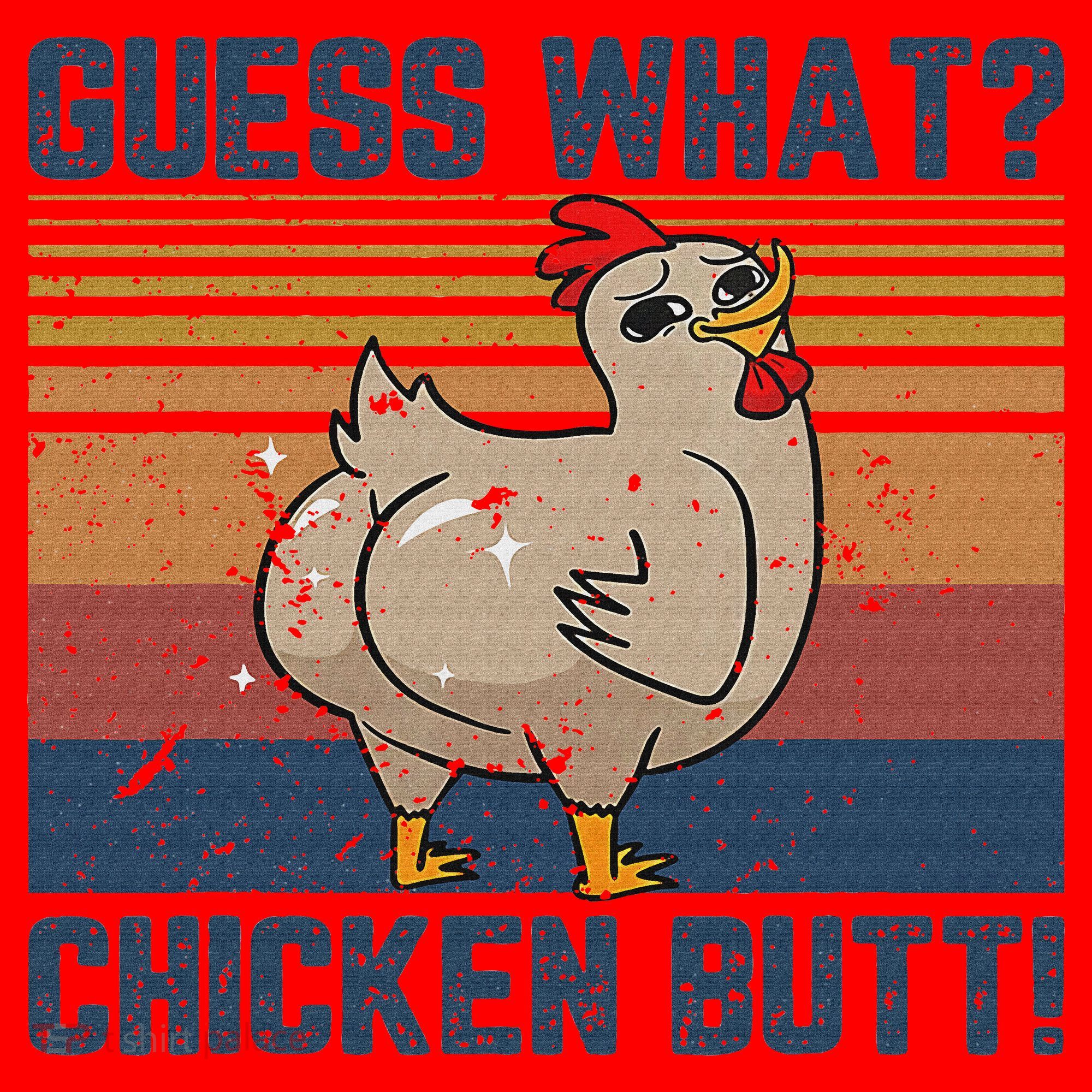Funny Animal Guess What Chicken Butt Cute Chickens Buffs Santa Hat