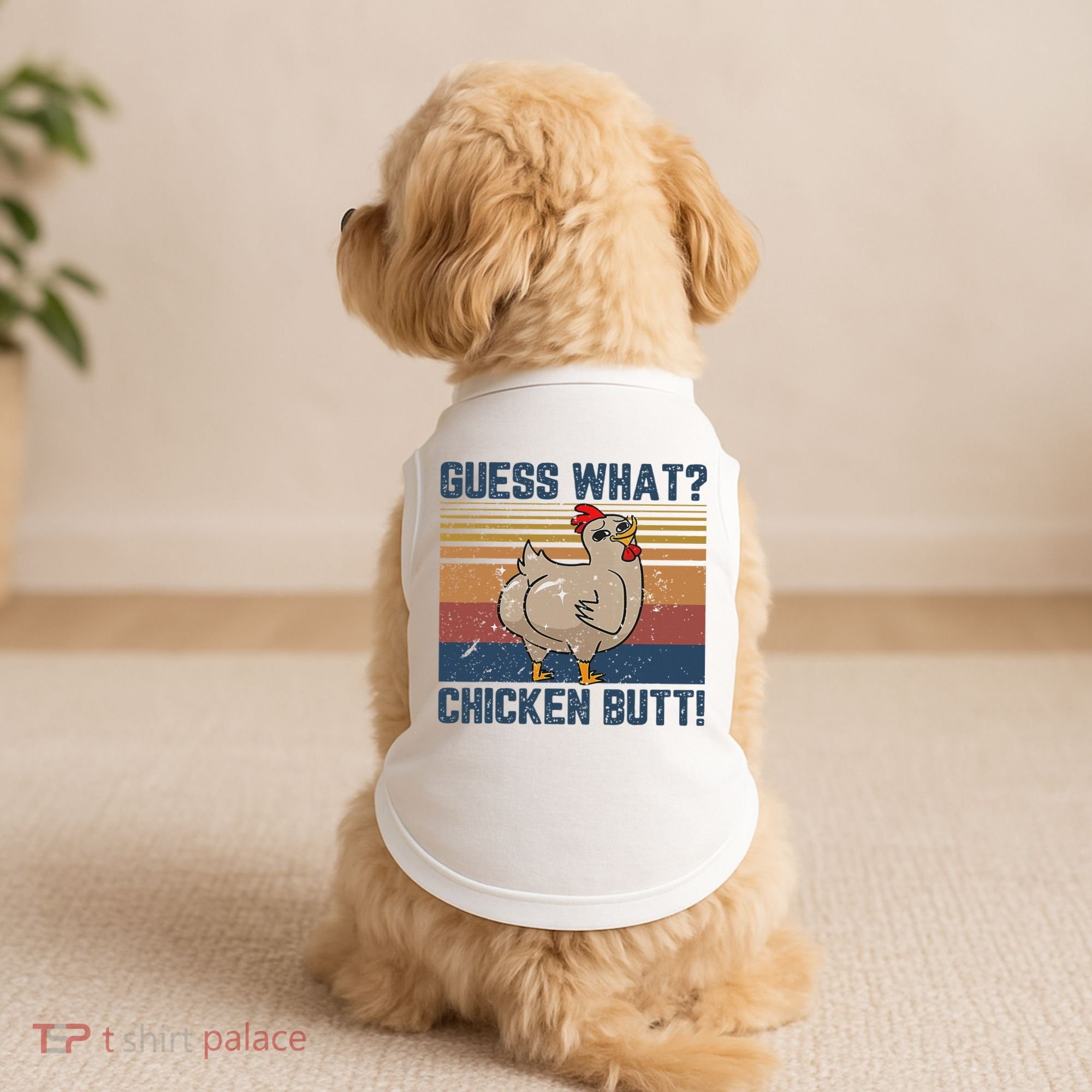 Funny Animal Guess What Chicken Butt Cute Chickens Buffs Doggie Tank