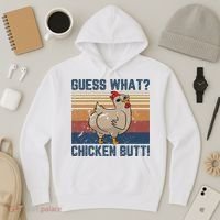 Funny Animal Guess What Chicken Butt Cute Chickens Buffs Hoodie thumb 3
