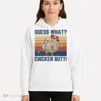 Funny Animal Guess What Chicken Butt Cute Chickens Buffs Hoodie thumb 5