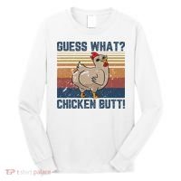 Funny Animal Guess What Chicken Butt Cute Chickens Buffs Long Sleeve Shirt thumb 0