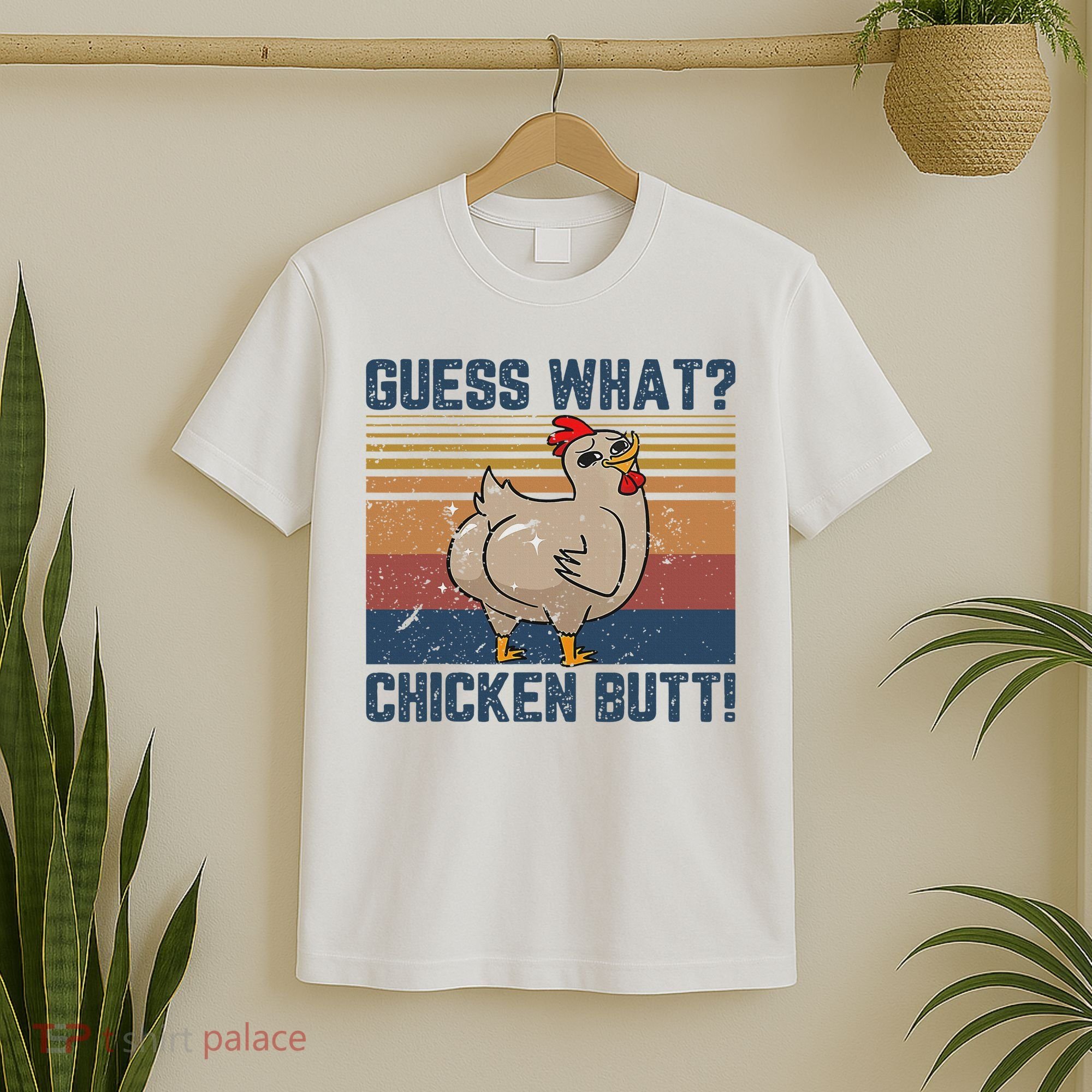 Funny Animal Guess What Chicken Butt Cute Chickens Buffs T-Shirt