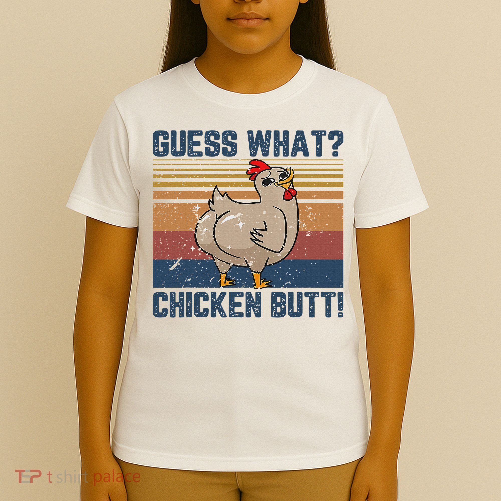Funny Animal Guess What Chicken Butt Cute Chickens Buffs T-Shirt