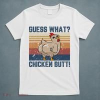 Funny Animal Guess What Chicken Butt Cute Chickens Buffs T-Shirt thumb 5