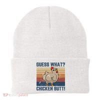 Funny Animal Guess What Chicken Butt Cute Chickens Buffs Beanie thumb 0