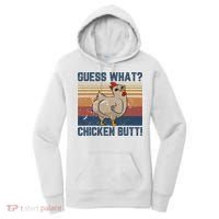 Funny Animal Guess What Chicken Butt Cute Chickens Buffs Women's Hoodie thumb 0