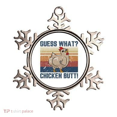 Funny Animal Guess What Chicken Butt Cute Chickens Buffs Ornament