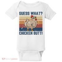 Funny Animal Guess What Chicken Butt Cute Chickens Buffs Baby Bodysuit thumb 0