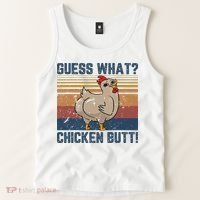 Funny Animal Guess What Chicken Butt Cute Chickens Buffs Tank Top thumb 2