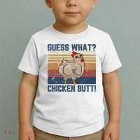 Funny Animal Guess What Chicken Butt Cute Chickens Buffs Toddler T-Shirt thumb 2