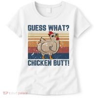 Funny Animal Guess What Chicken Butt Cute Chickens Buffs Women's T-Shirt thumb 0