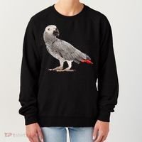 Funny African Grey Parrot Bird Gift Women's Sweatshirt thumb 0