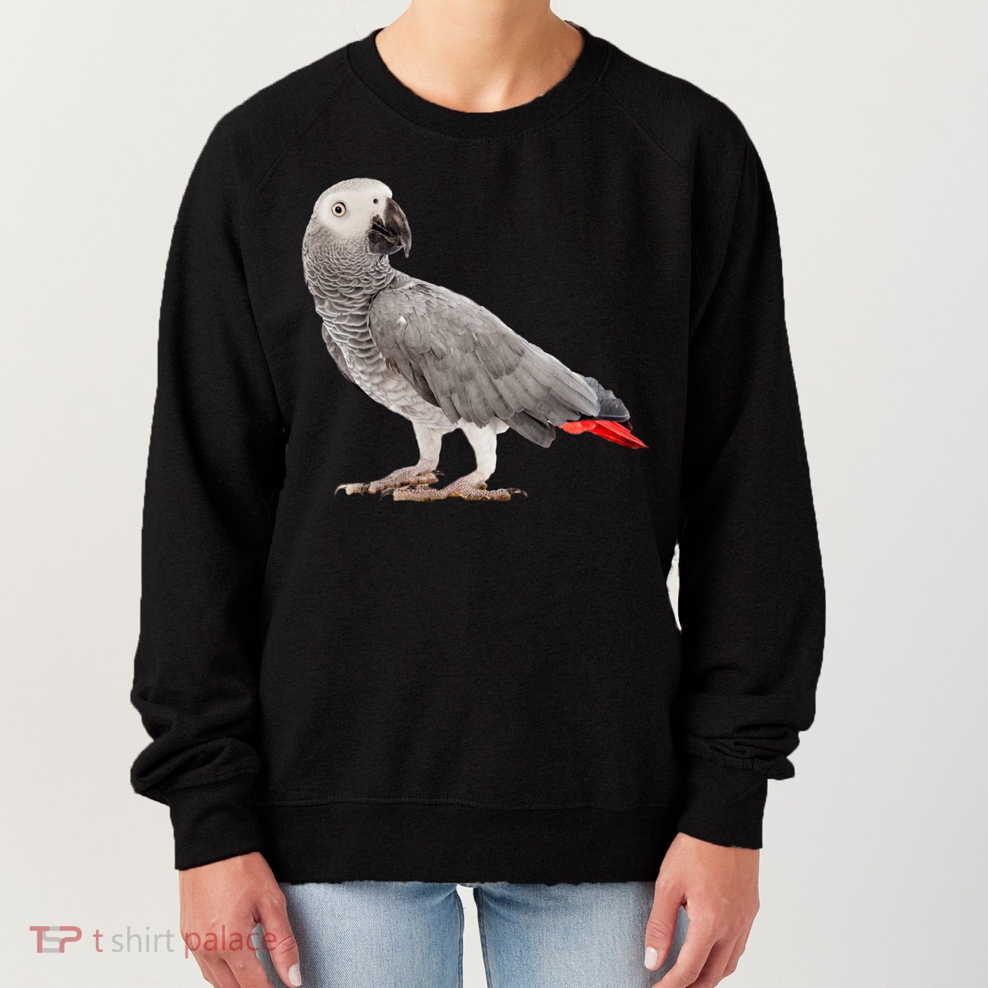Funny African Grey Parrot Bird Gift Women's Sweatshirt