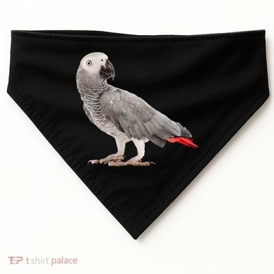 Funny African Grey Parrot Bird Gift USA-Made Doggie Bandana