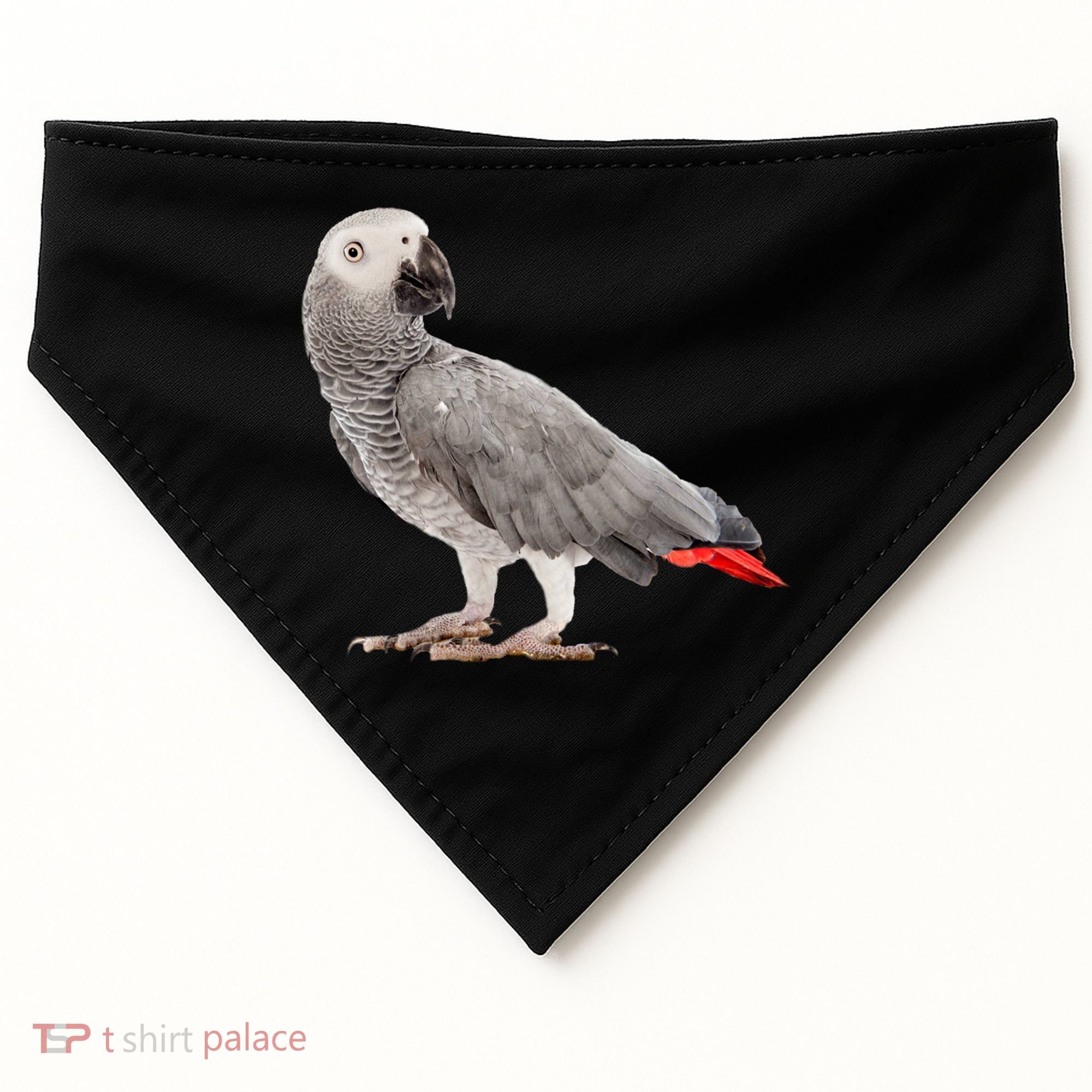 Funny African Grey Parrot Bird Gift USA-Made Doggie Bandana