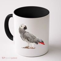 Funny African Grey Parrot Bird Gift Coffee Mug thumb 0