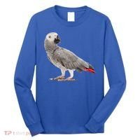 Funny African Grey Parrot Bird Gift Long Sleeve Shirt thumb 0