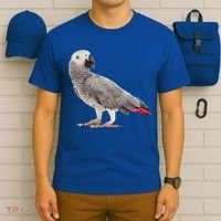 Funny African Grey Parrot Bird Gift T-Shirt thumb 6