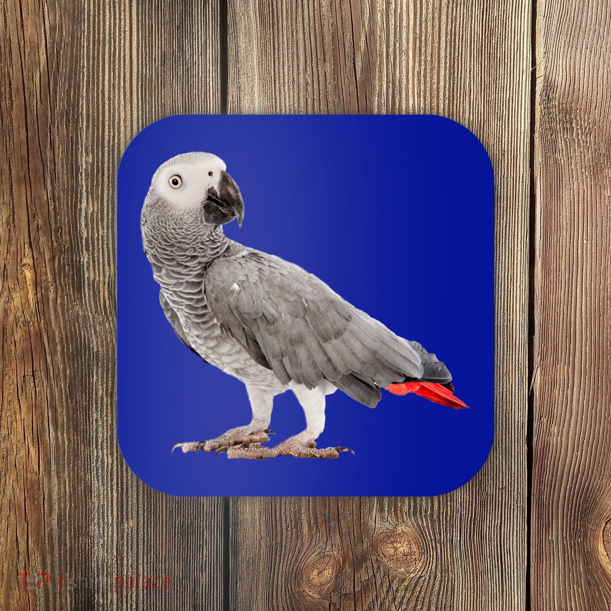 Funny African Grey Parrot Bird Gift Coaster