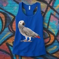 Funny African Grey Parrot Bird Gift Women's Tank Top thumb 3