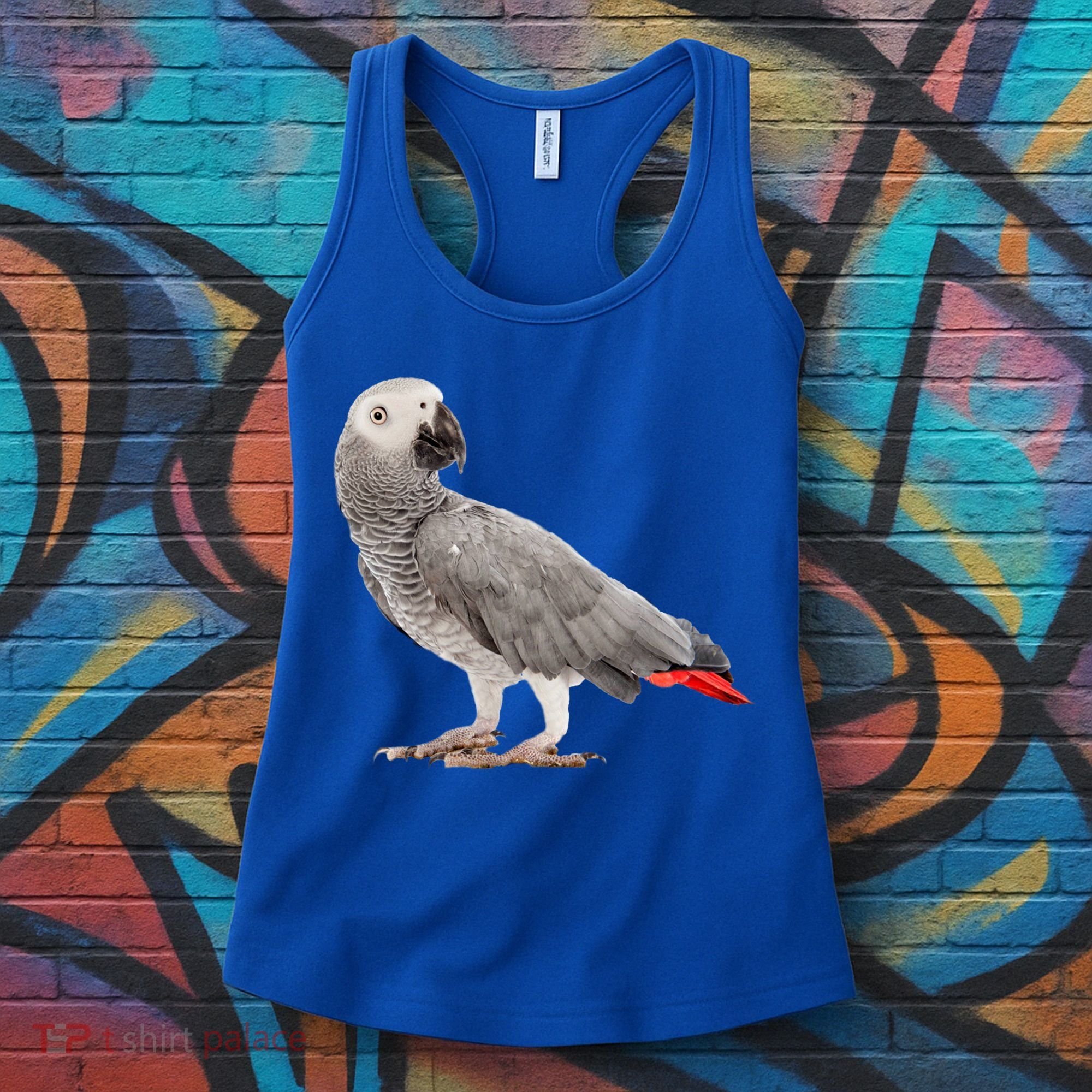 Funny African Grey Parrot Bird Gift Women's Tank Top