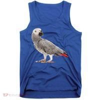 Funny African Grey Parrot Bird Gift Tank Top thumb 0