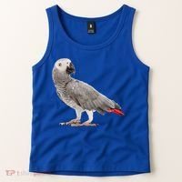 Funny African Grey Parrot Bird Gift Tank Top thumb 2