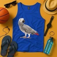 Funny African Grey Parrot Bird Gift Tank Top thumb 4