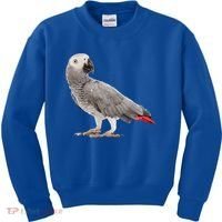 Funny African Grey Parrot Bird Gift Kids Sweatshirt thumb 0