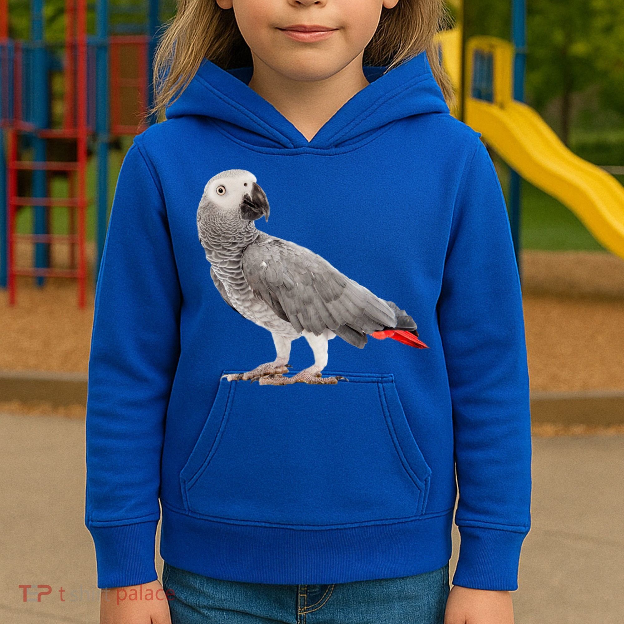 Funny African Grey Parrot Bird Gift Kids Hoodie