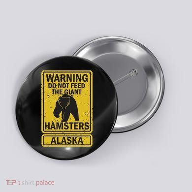 Funny Alaska Grizzly Brown Kodiak Bear Gift Button
