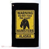 Funny Alaska Grizzly Brown Kodiak Bear Gift Golf Towel thumb 0