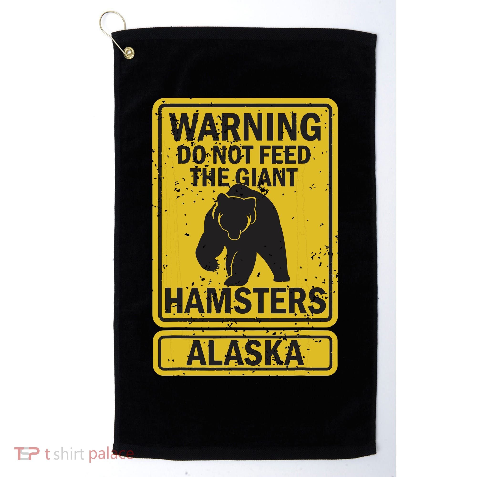 Funny Alaska Grizzly Brown Kodiak Bear Gift Golf Towel