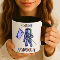 Future Astronauts Graphic Cool Gift Rainbow Stem Space Gift Coffee Mug thumb 3