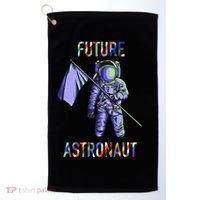 Future Astronauts Graphic Cool Gift Rainbow Stem Space Gift Golf Towel thumb 0